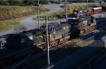 NS train 25A southbound passes by the NS research train